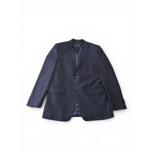 Jones New York Mens 48R Navy 100% Wool Blazer Sport Coat 2 Button Suit Jacket